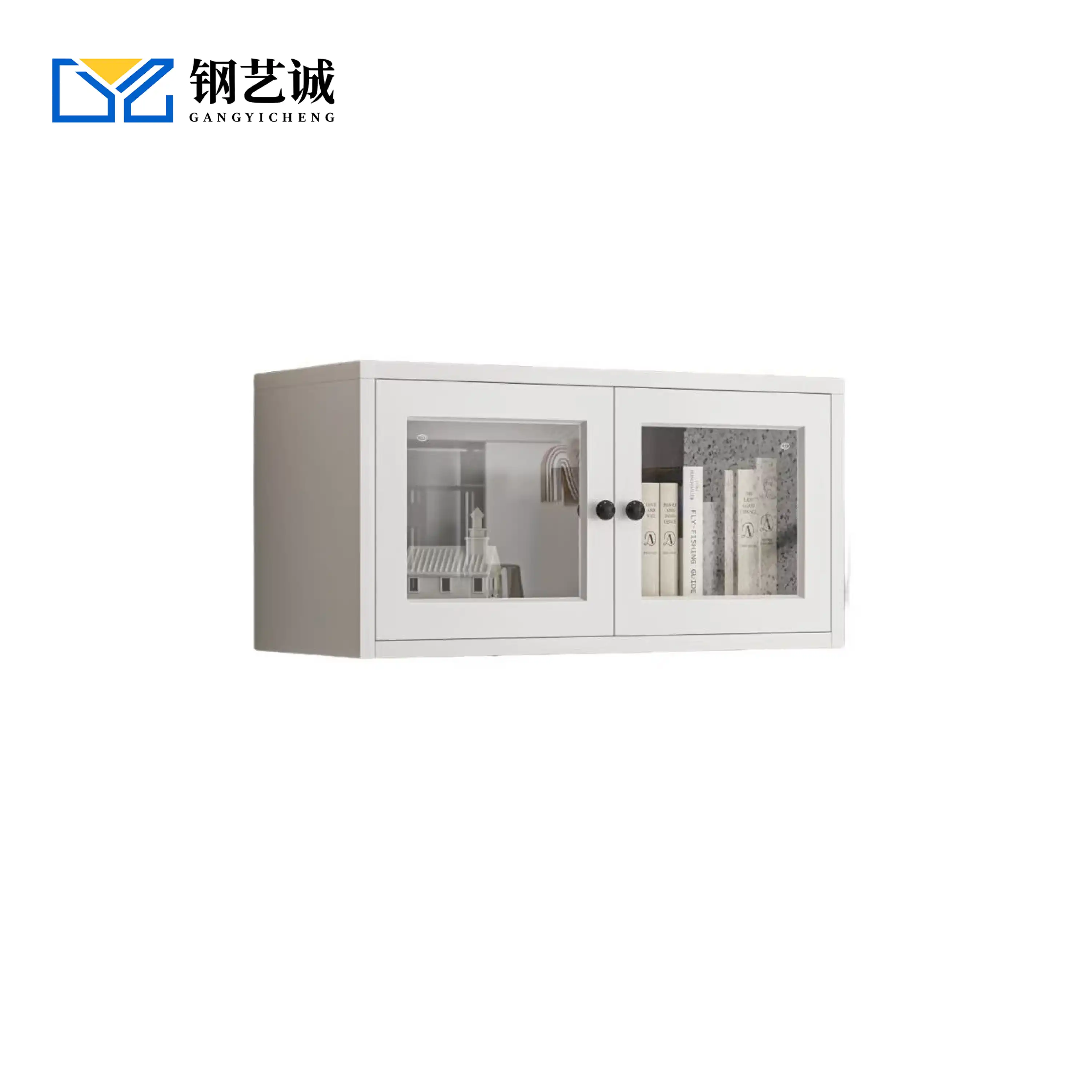 Double Glass Door Wall Cabinet